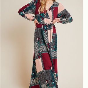 Anthropologie Virginia Wrap Maxi Dress